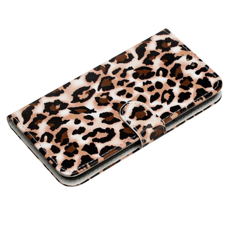 Flip Cover Samsung Galaxy S24 Ultra 5g Strappy Med Leopardtryk