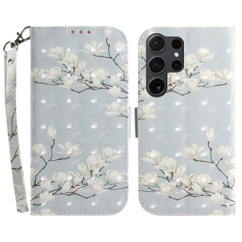 Flip Cover Samsung Galaxy S24 Ultra 5g Stribede Magnolier