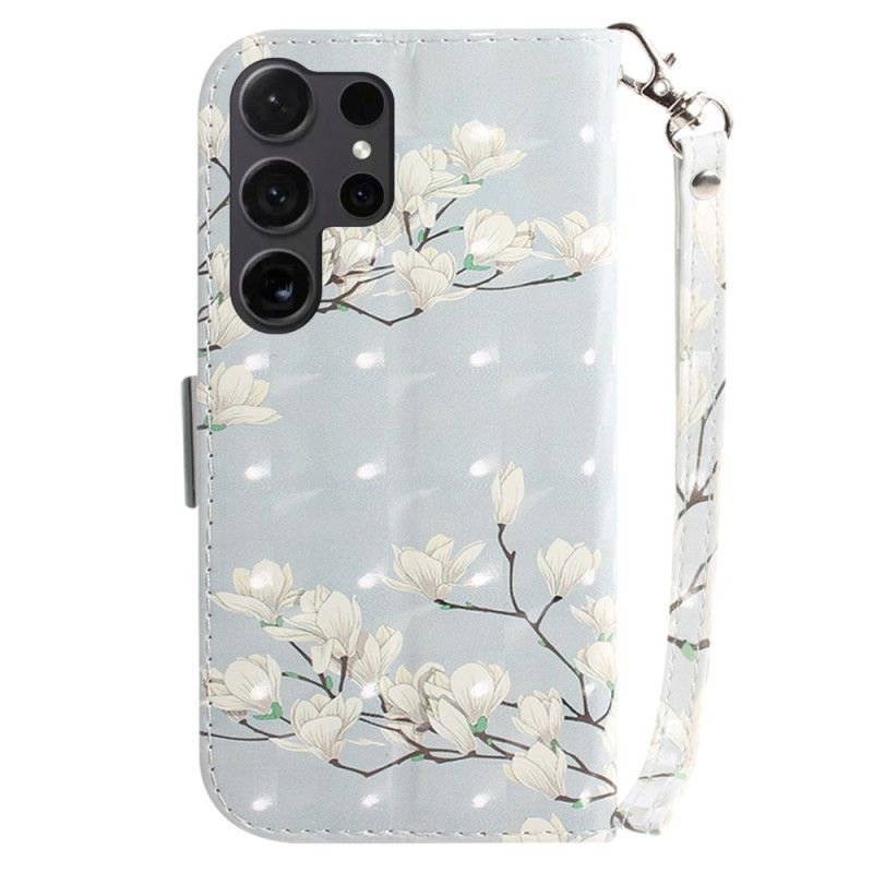 Flip Cover Samsung Galaxy S24 Ultra 5g Stribede Magnolier