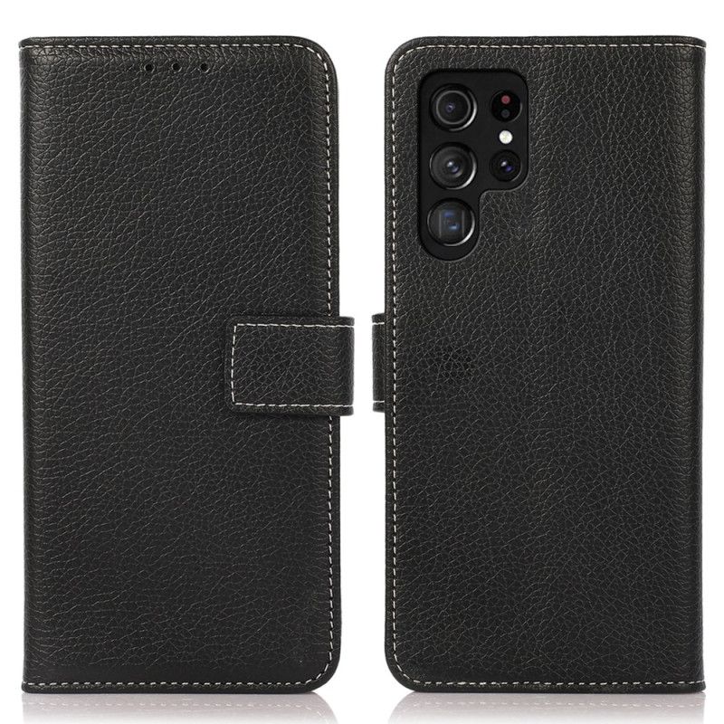 Flip Cover Til Samsung Galaxy S24 Ultra 5g Litchi Tekstur