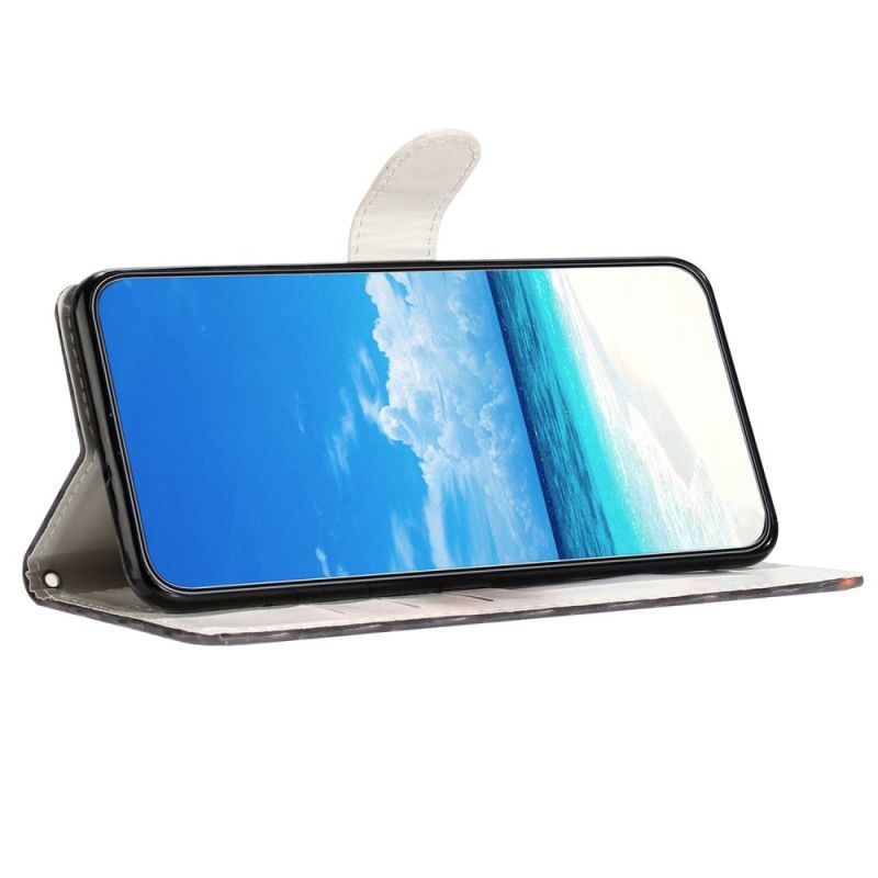 Flip Cover Til Samsung Galaxy S24 Ultra 5g Rygende Skelet Med Rem