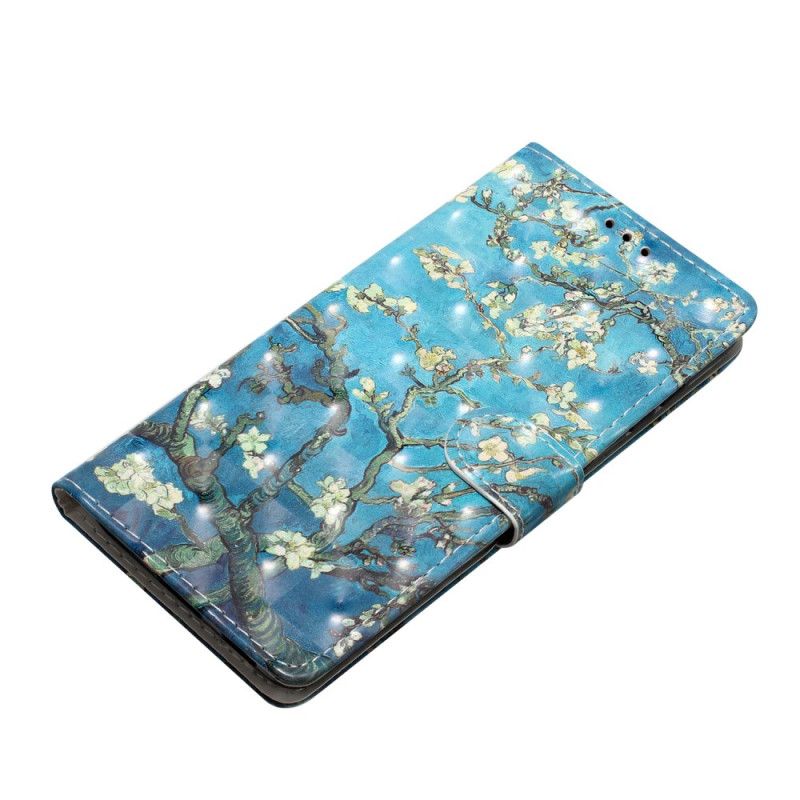 Læder Cover Samsung Galaxy S24 Ultra 5g Abrikosblomster Med Rem