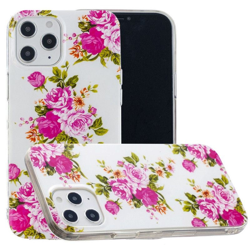 Cover for iPhone 12 Pro Max Fluorescerende Frihedsblomster