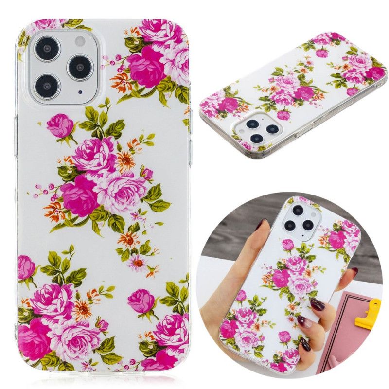 Cover for iPhone 12 Pro Max Fluorescerende Frihedsblomster