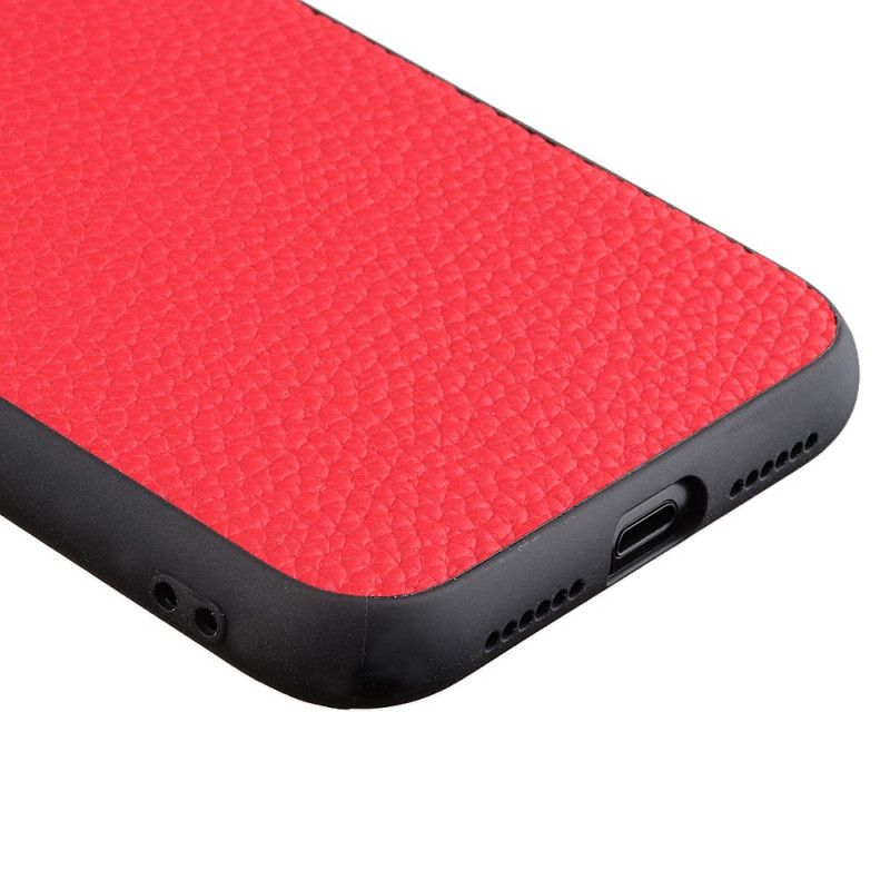 Cover for iPhone 12 Pro Max Sort Ægte Lychee Læder