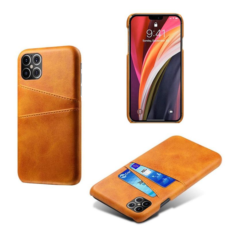 Cover for iPhone 12 Pro Max Sort Dobbelt Kortholder