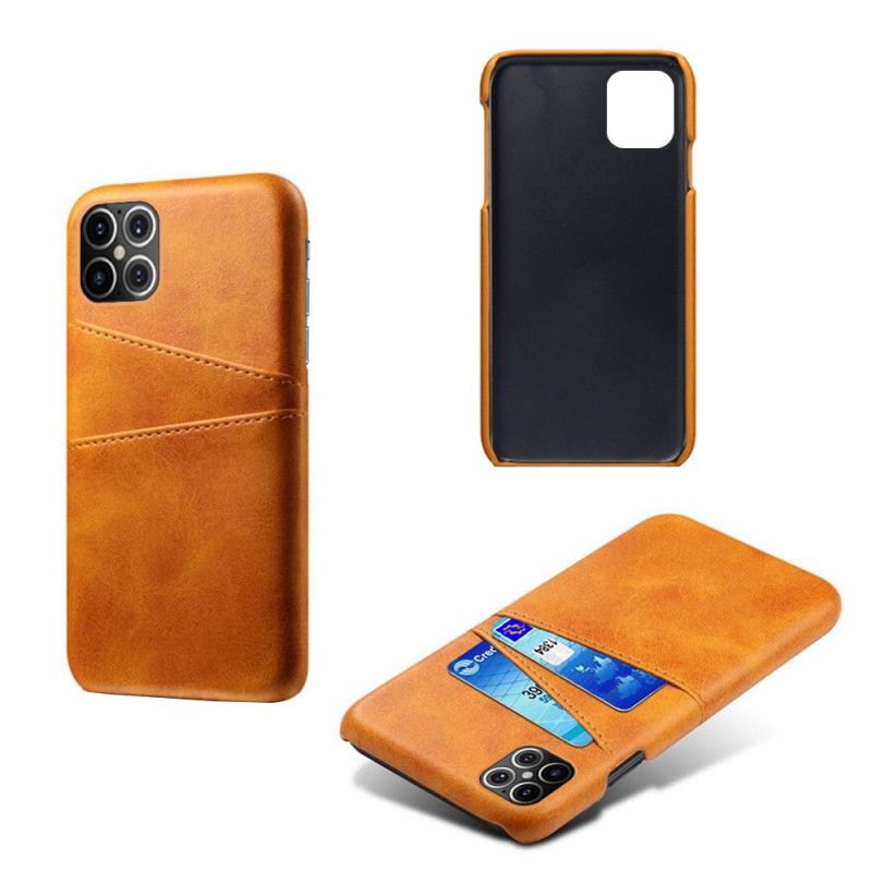 Cover for iPhone 12 Pro Max Sort Dobbelt Kortholder