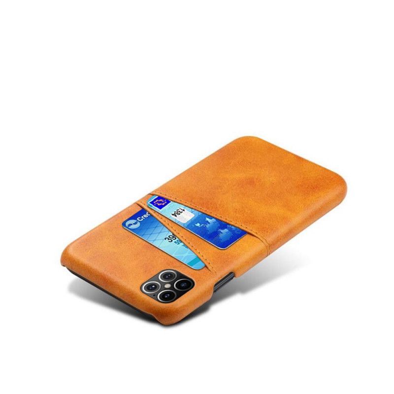 Cover for iPhone 12 Pro Max Sort Dobbelt Kortholder