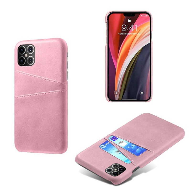 Cover for iPhone 12 Pro Max Sort Dobbelt Kortholder