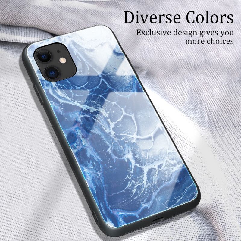 Cover for iPhone 12 Pro Max Sort Farver I Hærdet Glas