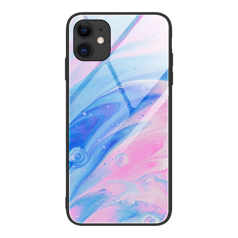 Cover for iPhone 12 Pro Max Sort Farver I Hærdet Glas