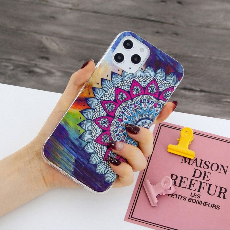 Cover iPhone 12 Pro Max Fluorescerende Mandala