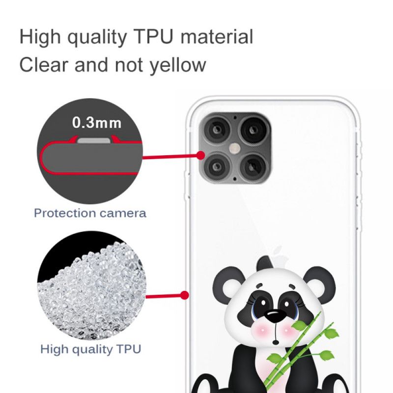 Cover iPhone 12 Pro Max Gennemsigtig Trist Panda Original