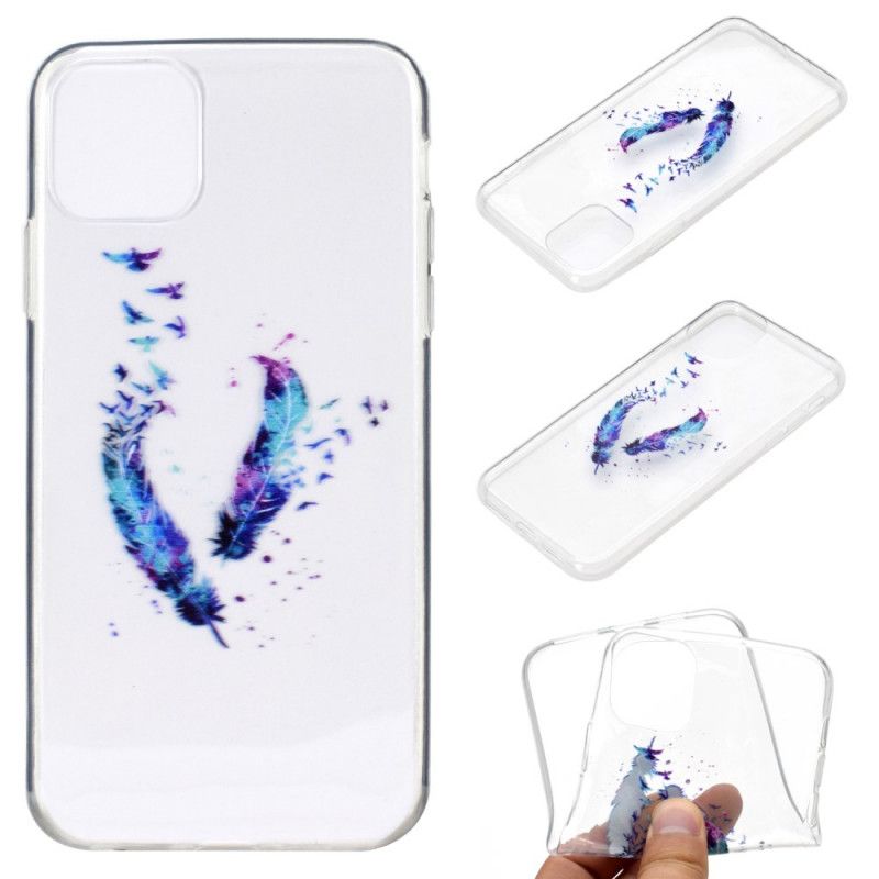 Cover iPhone 12 Pro Max Gennemsigtige Fjer