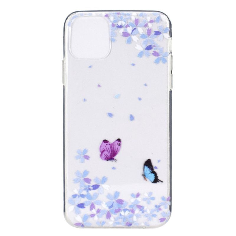 Cover iPhone 12 Pro Max Gennemsigtige Sommerfugle Og Blomster Original