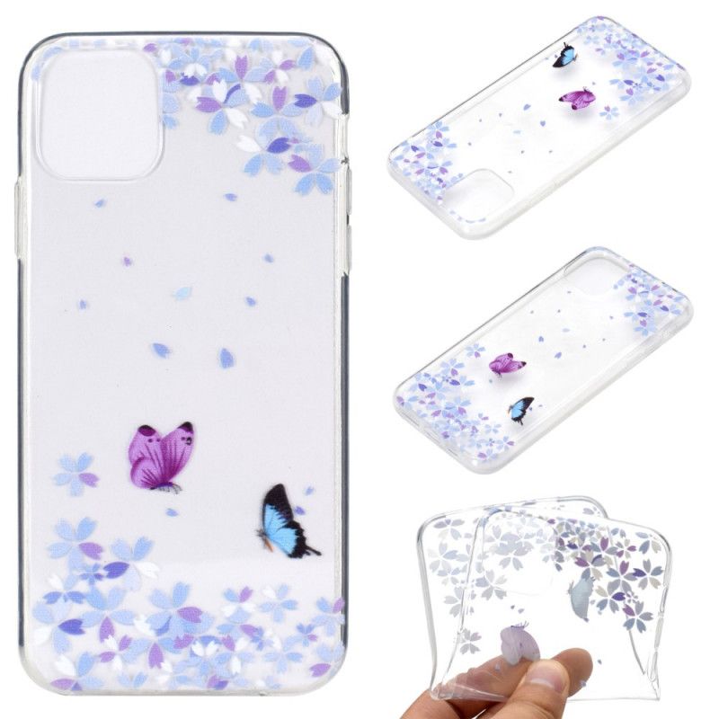 Cover iPhone 12 Pro Max Gennemsigtige Sommerfugle Og Blomster Original