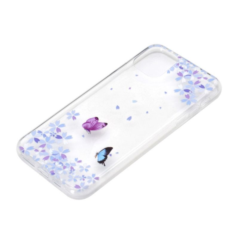 Cover iPhone 12 Pro Max Gennemsigtige Sommerfugle Og Blomster Original