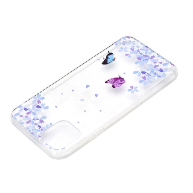 Cover iPhone 12 Pro Max Gennemsigtige Sommerfugle Og Blomster Original