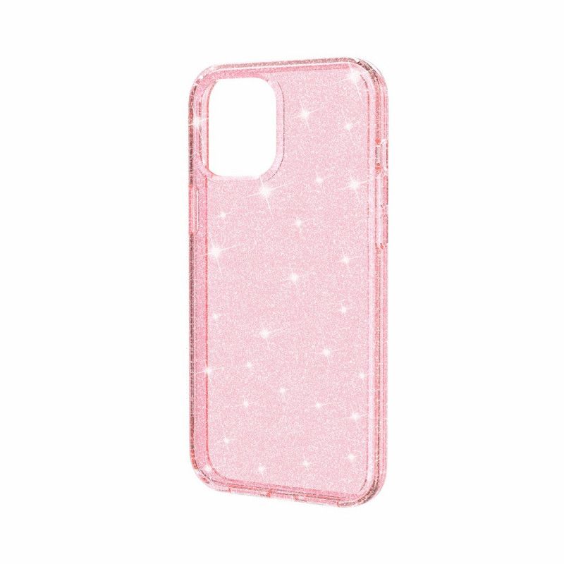 Cover iPhone 12 Pro Max Grå Gennemsigtig Glitter Beskyttelse