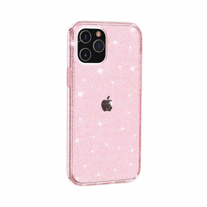 Cover iPhone 12 Pro Max Grå Gennemsigtig Glitter Beskyttelse