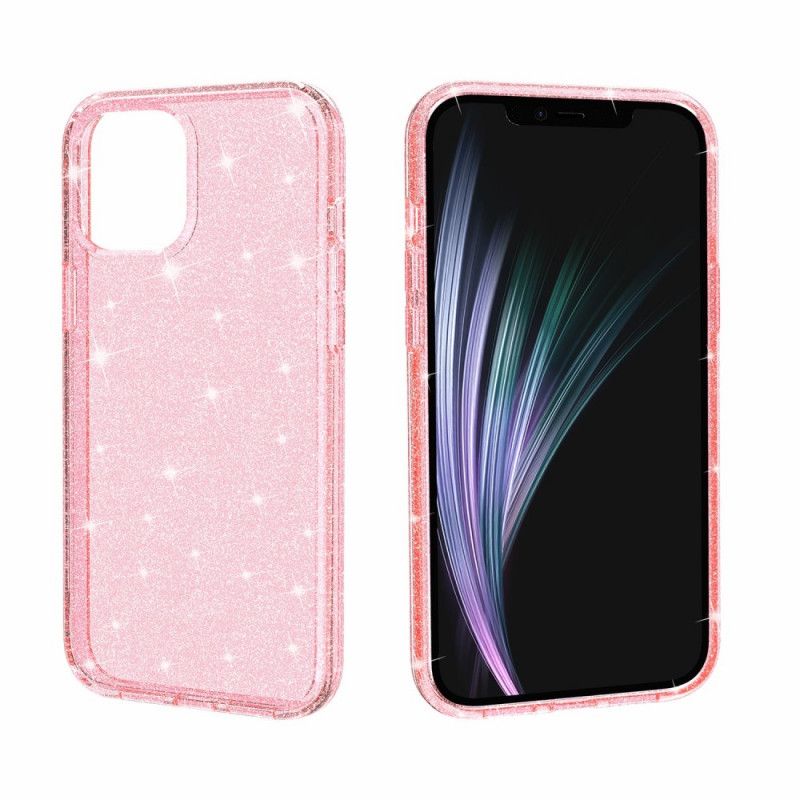 Cover iPhone 12 Pro Max Grå Gennemsigtig Glitter Beskyttelse