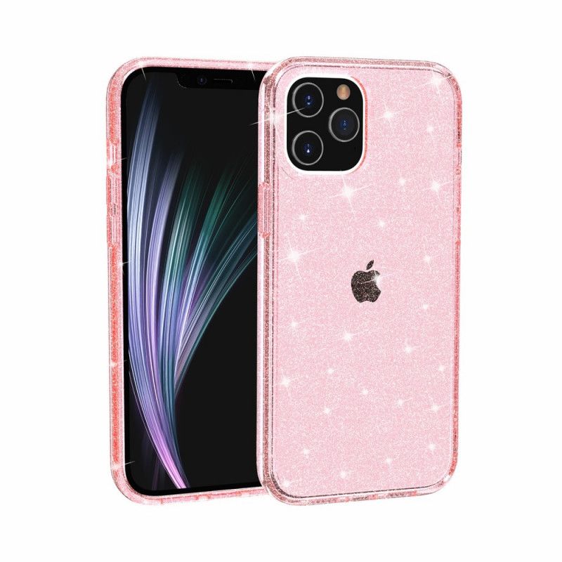 Cover iPhone 12 Pro Max Grå Gennemsigtig Glitter Beskyttelse