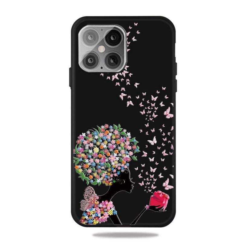 Cover iPhone 12 Pro Max Kvinde Med Et Blomstret Hoved Beskyttelse