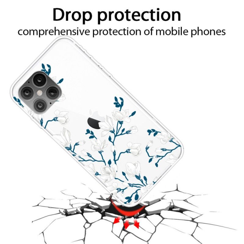 Cover iPhone 12 Pro Max Mobilcover Hvide Blomster