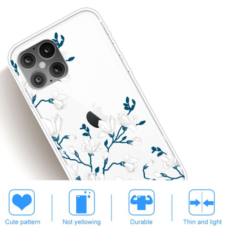 Cover iPhone 12 Pro Max Mobilcover Hvide Blomster