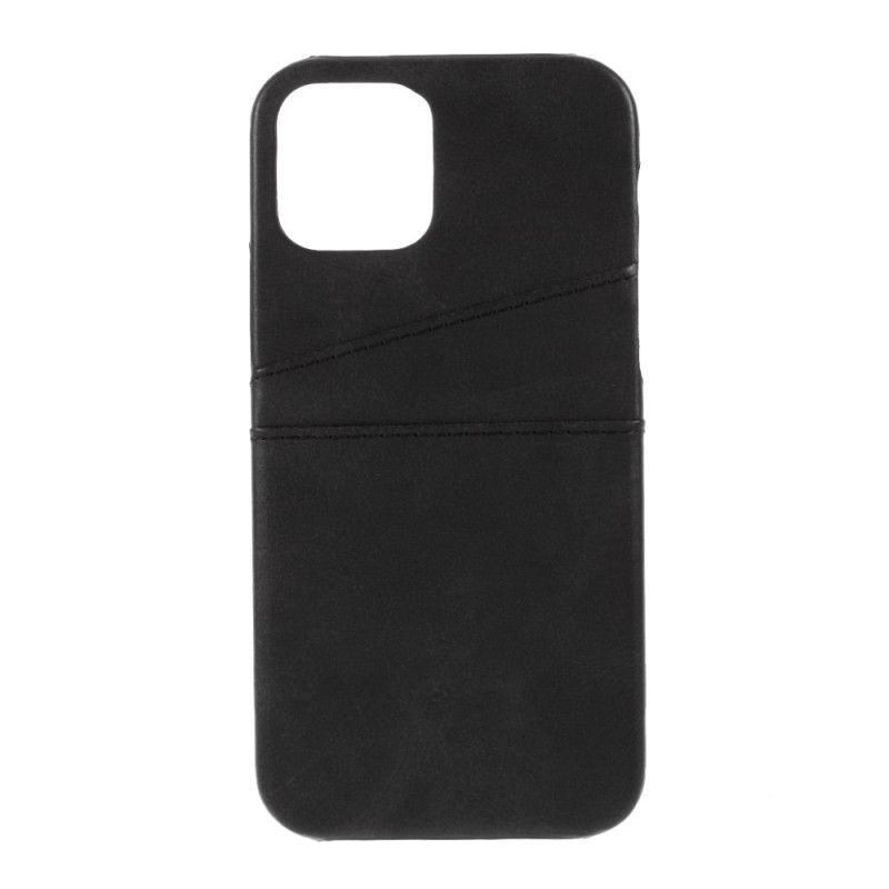 Cover iPhone 12 Pro Max Sort Dobbelt Kortholder