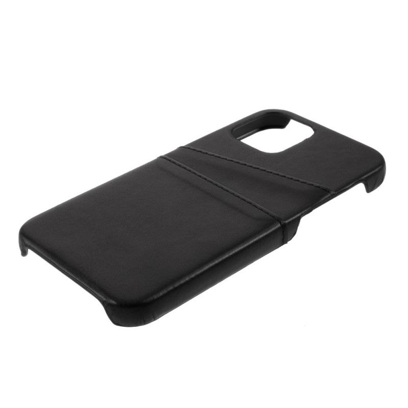 Cover iPhone 12 Pro Max Sort Dobbelt Kortholder