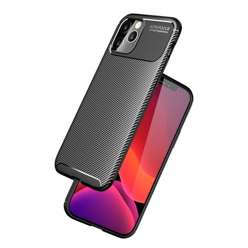 Cover iPhone 12 Pro Max Sort Fleksibel Kulfibertekstur