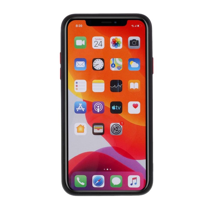 Cover iPhone 12 Pro Max Sort Fleksibel Silikonefarvet Knap