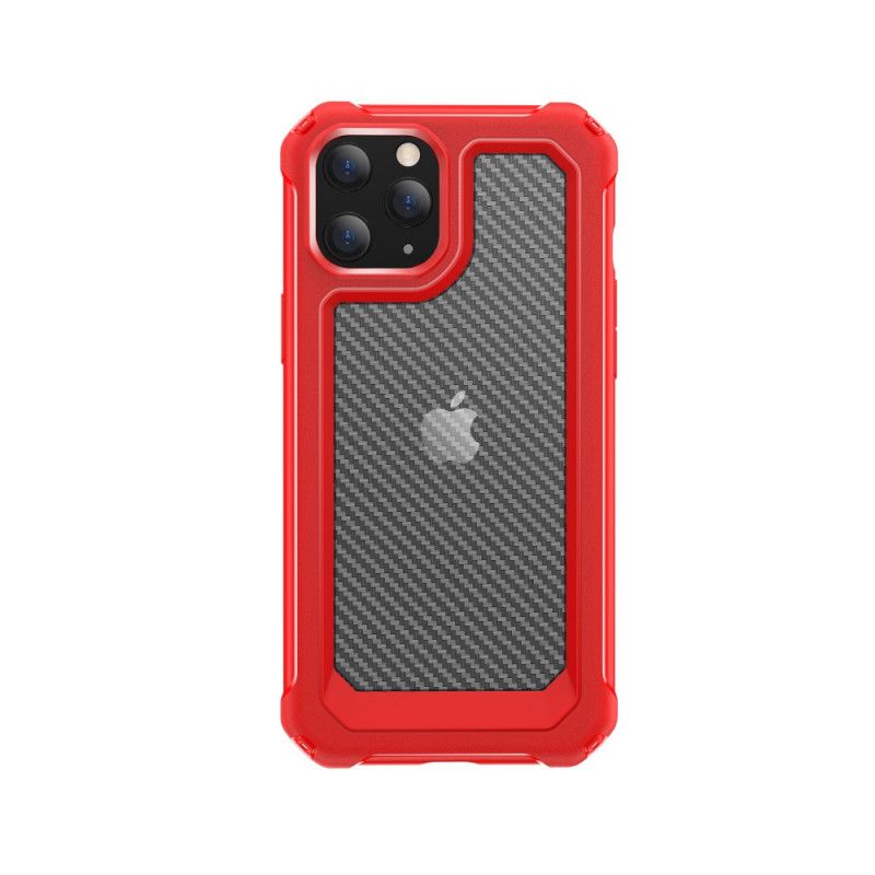 Cover iPhone 12 Pro Max Sort Gennemsigtig Kulfiberstruktur