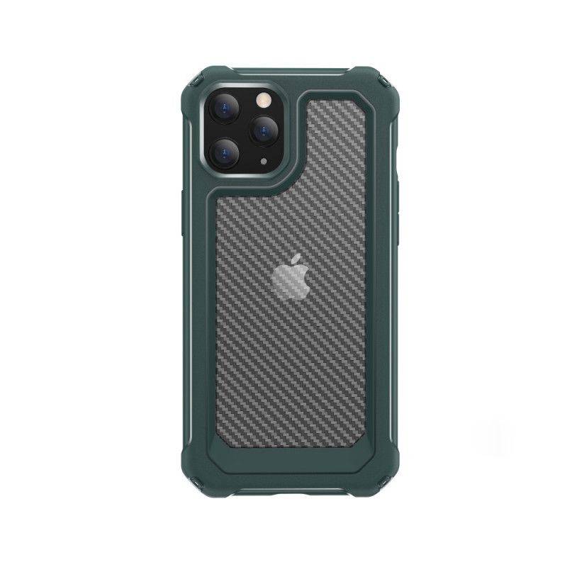 Cover iPhone 12 Pro Max Sort Gennemsigtig Kulfiberstruktur