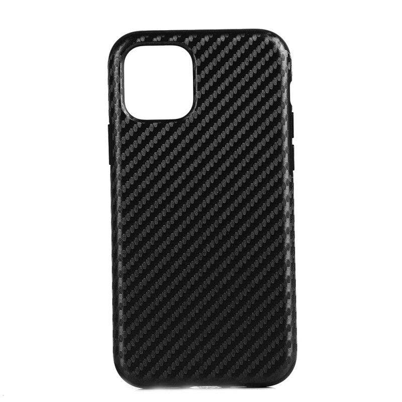 Cover iPhone 12 Pro Max Sort Kulfibertekstur Beskyttelse