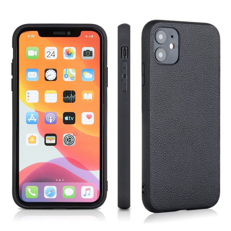 Cover iPhone 12 Pro Max Sort Mobilcover Ædruelighed I Ægte Læder