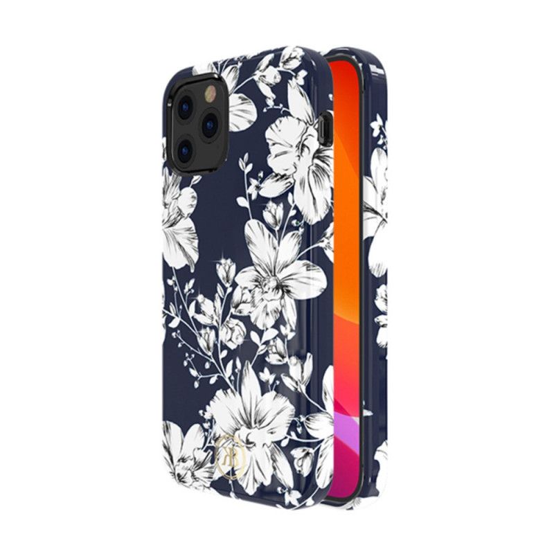 Cover iPhone 12 Pro Max Sort Mobilcover Kingxbar Blomster