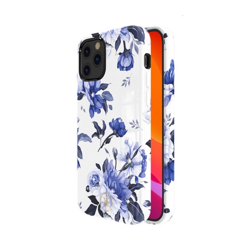 Cover iPhone 12 Pro Max Sort Mobilcover Kingxbar Blomster