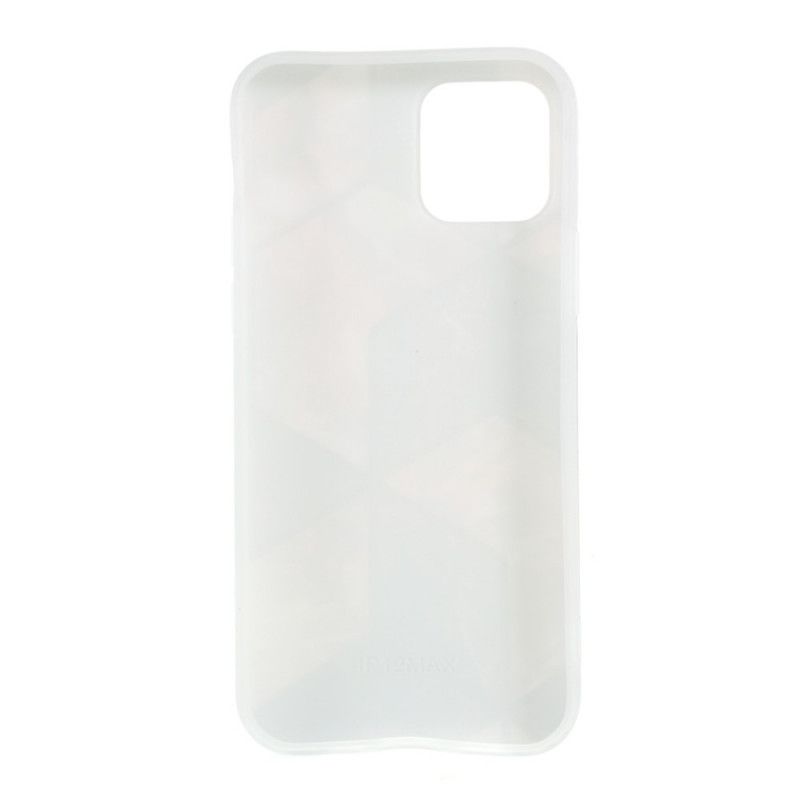 Cover iPhone 12 Pro Max Sort Silikone Marmor Geometri