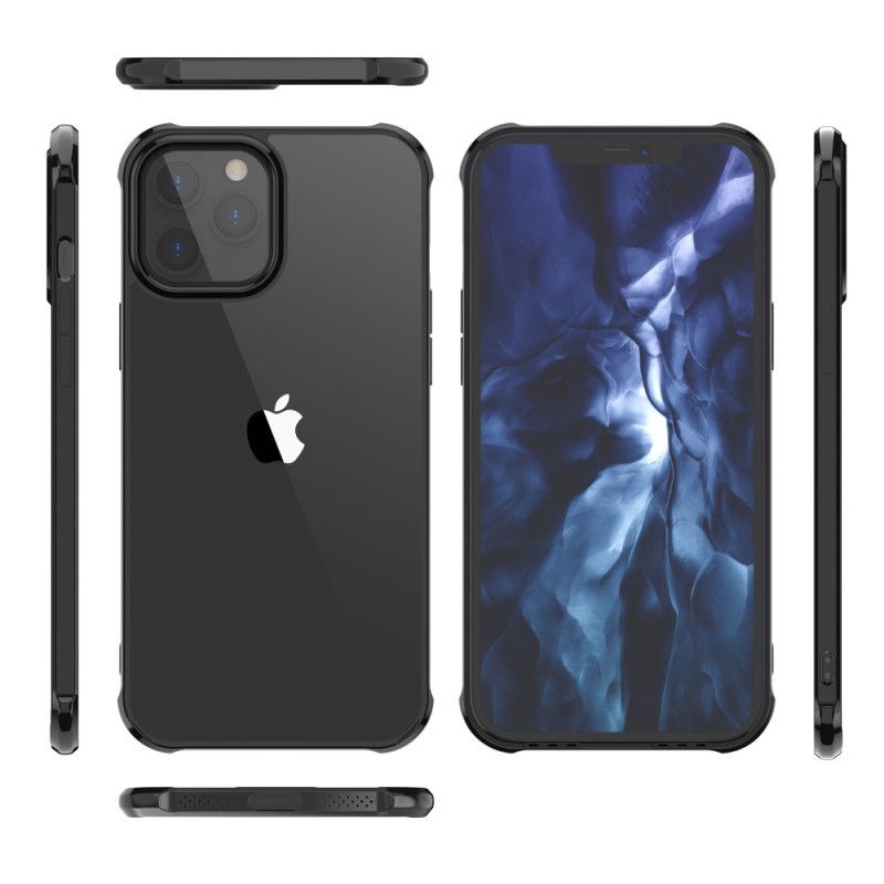 Cover iPhone 12 Pro Max Sort Transparent Leeu-Design Beskyttelse