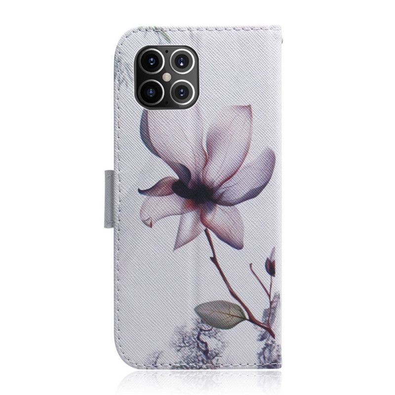 Flip Cover iPhone 12 Pro Max Mobilcover Gammel Rosenblomst