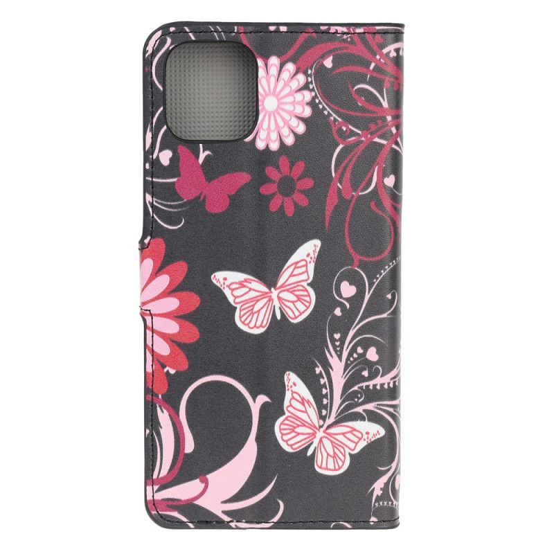 Flip Cover iPhone 12 Pro Max Sort Demente Sommerfugle