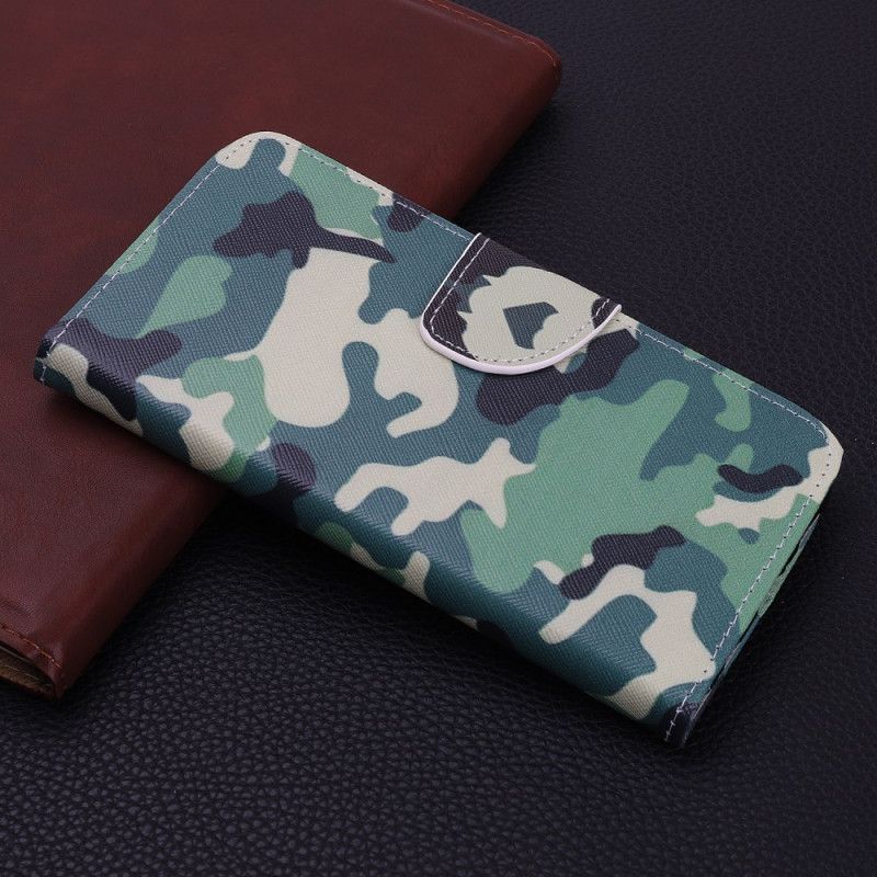 Flip Cover Læder for iPhone 12 Pro Max Militær Camouflage