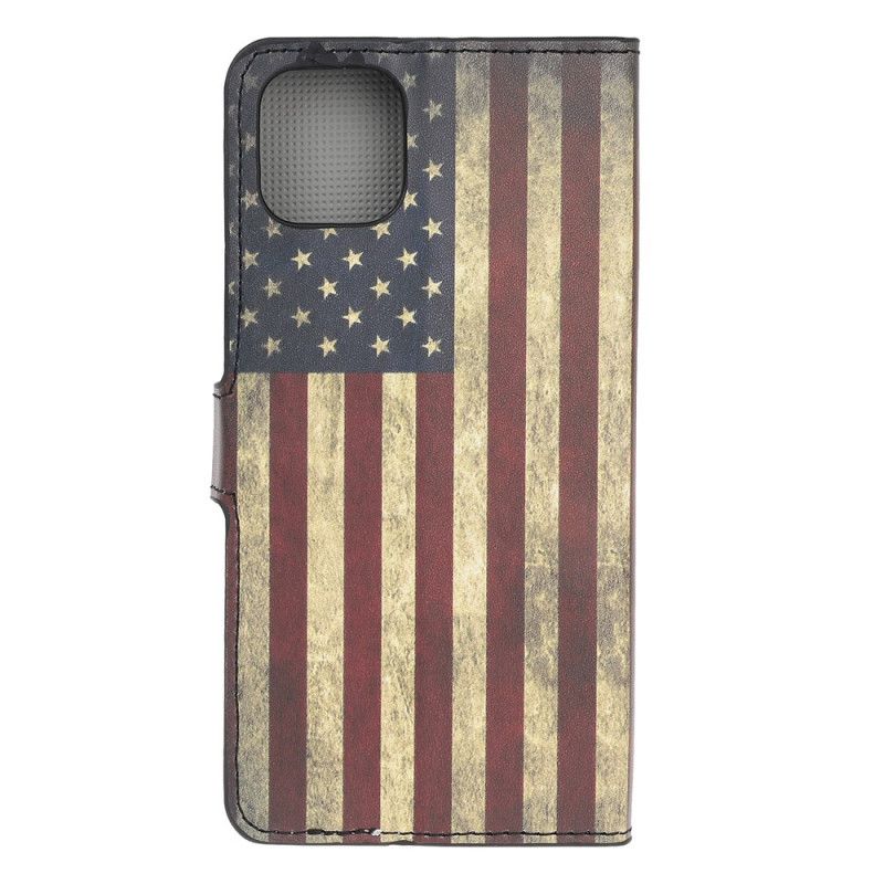 Flip Cover Læder for iPhone 12 Pro Max Usa Flag