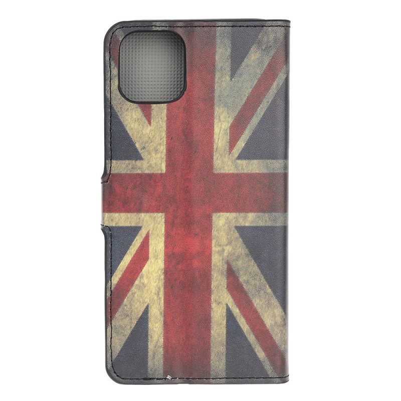 Flip Cover Læder iPhone 12 Pro Max Englands Flag Original