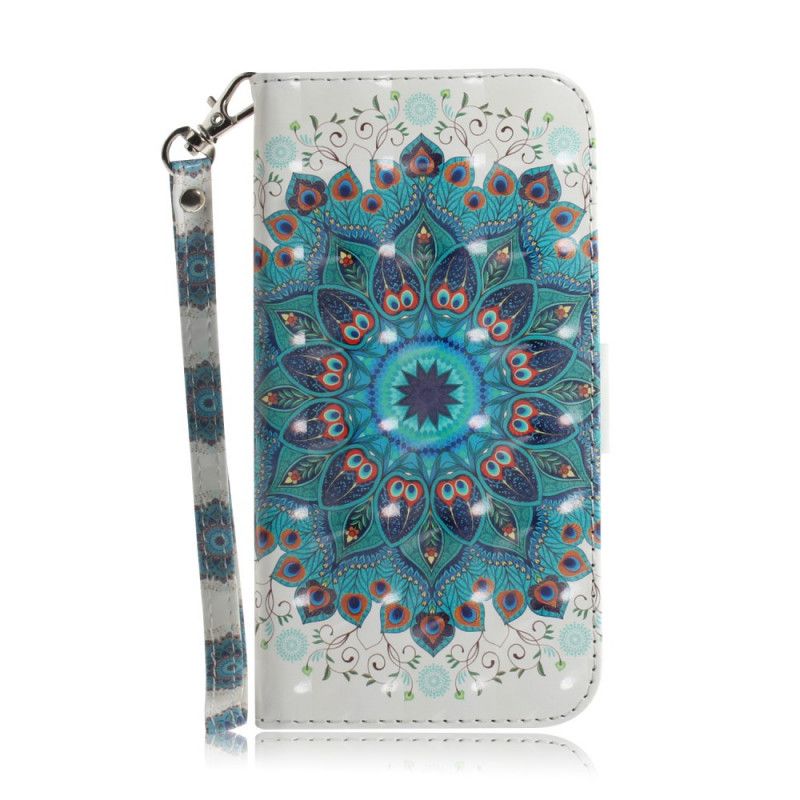 Flip Cover Læder iPhone 12 Pro Max Mesterlig Mandala Med Rem