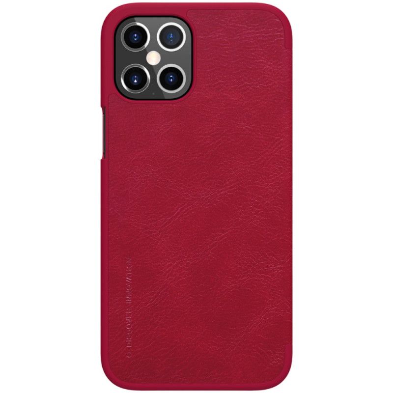 Læder Cover for iPhone 12 Pro Max Sort Nillkin Qin-Serie