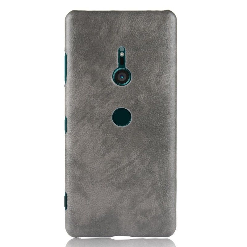 Cover for Sony Xperia XZ3 Sort Præstationslychee-Lædereffekt