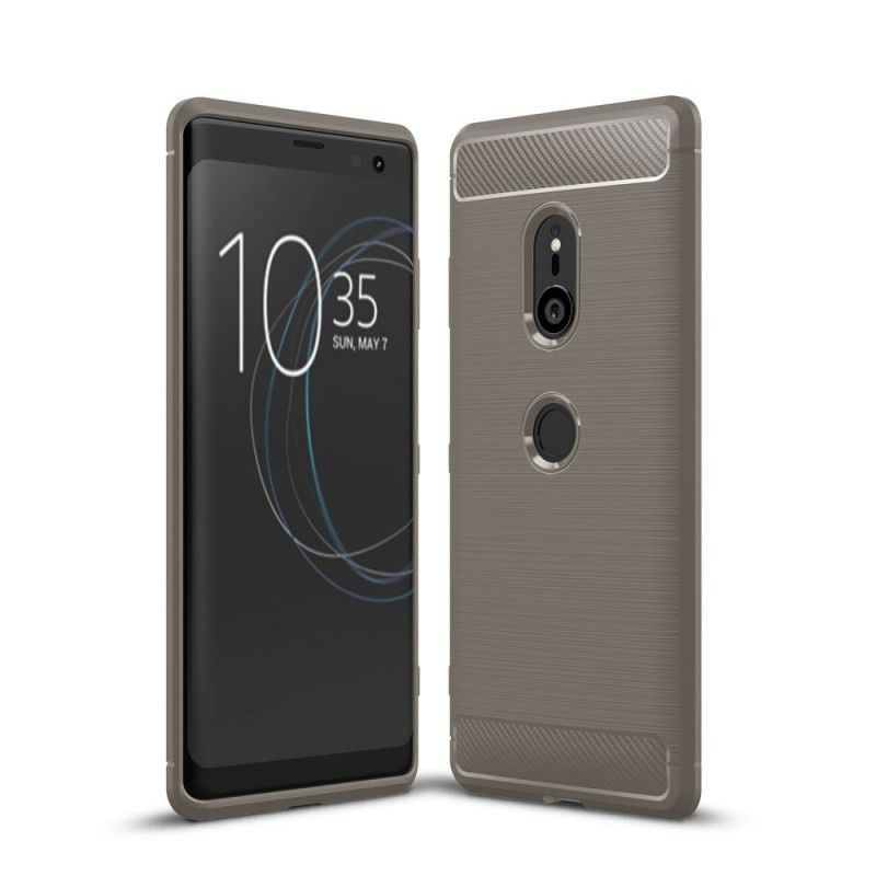 Cover Sony Xperia XZ3 Sort Børstet Kulfiber Beskyttelse